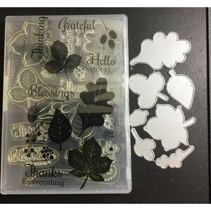 My Favorite Things Fall Foliage Clear Stamps & Metal Cutting Dies Set